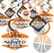 Basketball - Let The Madness Begin - College Basketball Party Hanging Decor - Party Decoration Swirls - Set of 40